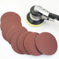 5-inch Red Abrasive Sandpaper Self-Adhesive Dry Polishing Sandpaper Sheets with Flocked Back Self-Adhesive Disc Sandpaper