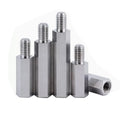 Custom CNC Machining Service | Brass & Stainless Steel Hex Standoff Spacer for PCB M3 M4 M6 Threaded Nuts Available