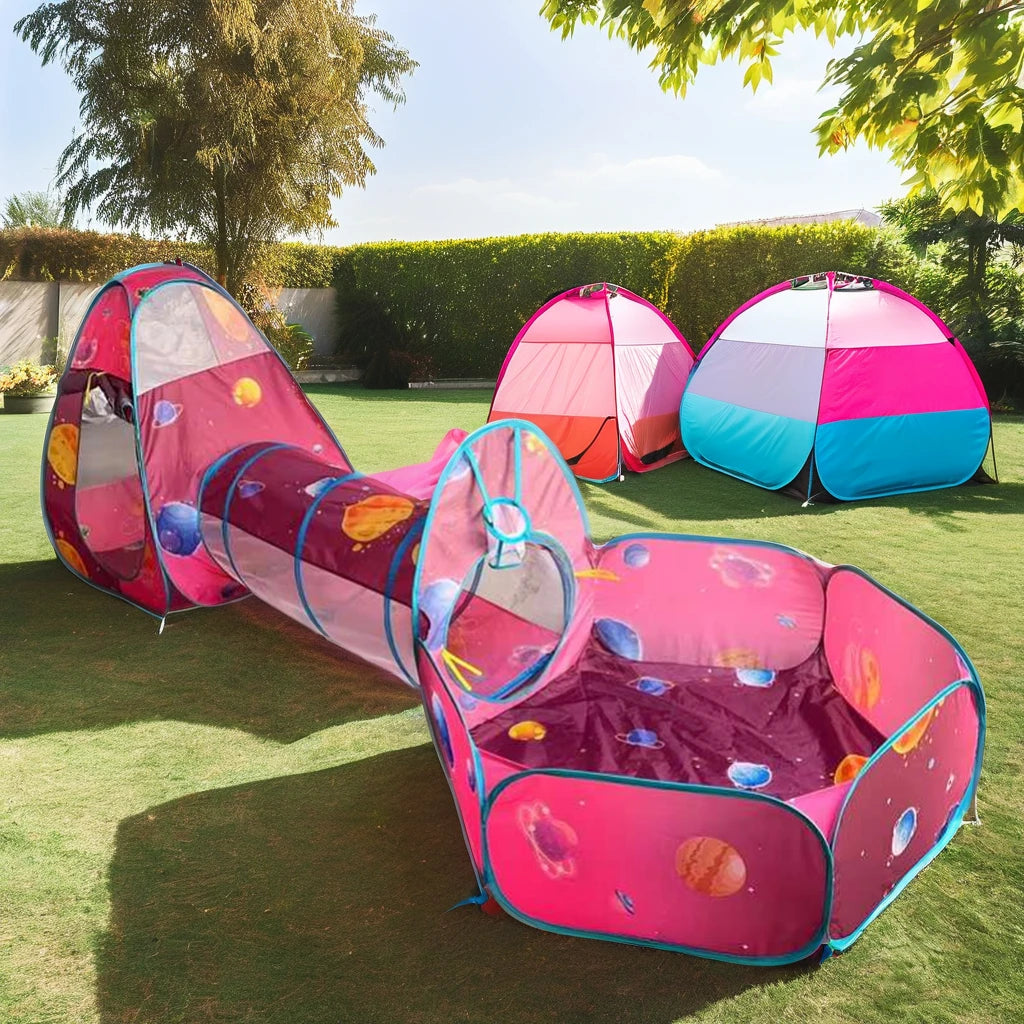 Wind Valley Kids Pop-Up Pet Tent Portable Waterproof Castle Playhouse for Boys and Girls for Outdoor Play and Crawl Tunnel