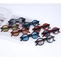 Retro Vintage 2025 Ins New Small Round Custom Logo Shades Colorful Fashion Sunglasses Hand-Crafted Acetate Frame Sunglasses