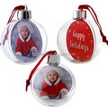 Bulk Plastic clear Shatterproof Diy Set Transparent Imported Christmas Ornaments Balls