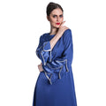 3 Layers Crytal Pearl Lace Lockrand Fishtail Shape Sleeve Simple Style Dubai Saudi Arabia Women Muslim Dress