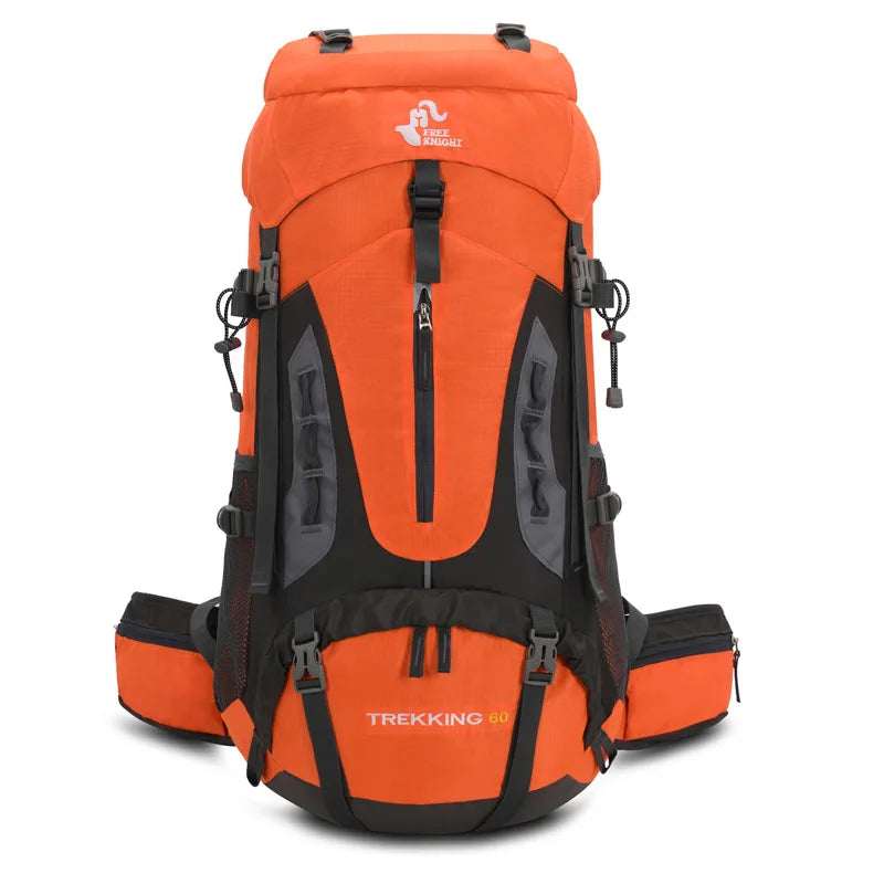 Outdoor 60L Waterproof Large Capacity Lightweight Men Women Daypack Hiking Backpack with Rain Cover