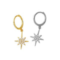 925 Sterling Silver Star Diamond Drop Earrings for Women Gold Rhodium for Gifts Parties Featuring Zircon Hoop Huggie Charms
