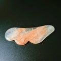 HUIYING Yellow Quartz guasha massage tool face quartz heart gua sha gua sha agate board wellness crystal