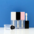 5ml Plastic square Cosmetic Empty Lip Gloss Tube Container With Big Wand Concealer Stick with Large Brush Head