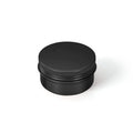 Matte Black 20ml 0.7Oz Empty Aluminum Tin case Round Silver Aluminum Screw Top Tin