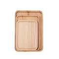 Rubber Wood Wooden Plate Log Color Tray Japanese and Korean Literary Hotel Plate square Dish Wooden Splicing Tea Tray