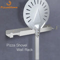 Pizza Peel Wall Rack Brushed Stainless Steel Pizza Peel Wall Mounted Hanger Heavy Duty Pizza Shovel Holder Rack