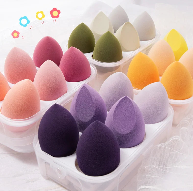 6Pcs/Set Multi Color Makeup Sponge Latex-Free Makeup Blender Foundation Sponge Custom Logo