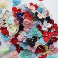 Handmade 3D Beaded Sequins DIY 3-Petal Flower Accessories for Clothing Headwear & Home Decor 100% Polyester 5cm