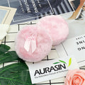 Large Pink White Body Powder Puff Soft and Furry Puff with Ribbon Handle Beauty Makeup Tool