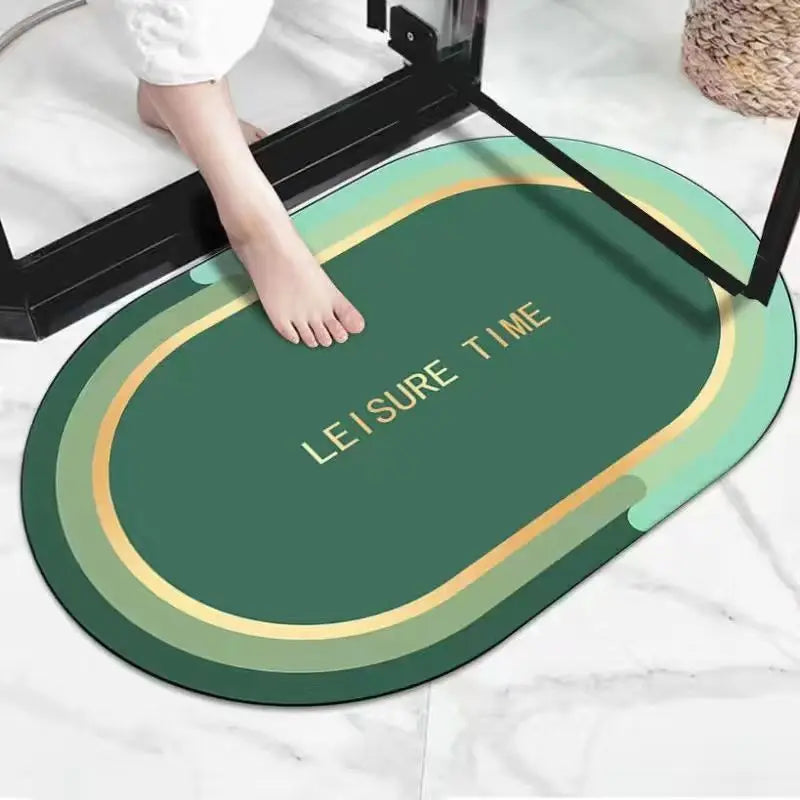 Luxury Soft Absorbent Non-slip Bath Mats Quick-drying Dirt-resistant Diatom Mud Floor Mats for Bathroom Space Novelty Protection
