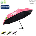 Ovida OEM Umbrellas Wholesale Business Gift Promotional Parasol Portable UV Small 3 Folding Custom Logo Automatic Umbrella