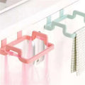 HelloWorld Kitchen Towel Rack Storage Rack Cabinet Door Back Hanging Bag Hanging Garbage Bag Holder Kitchen Shelf
