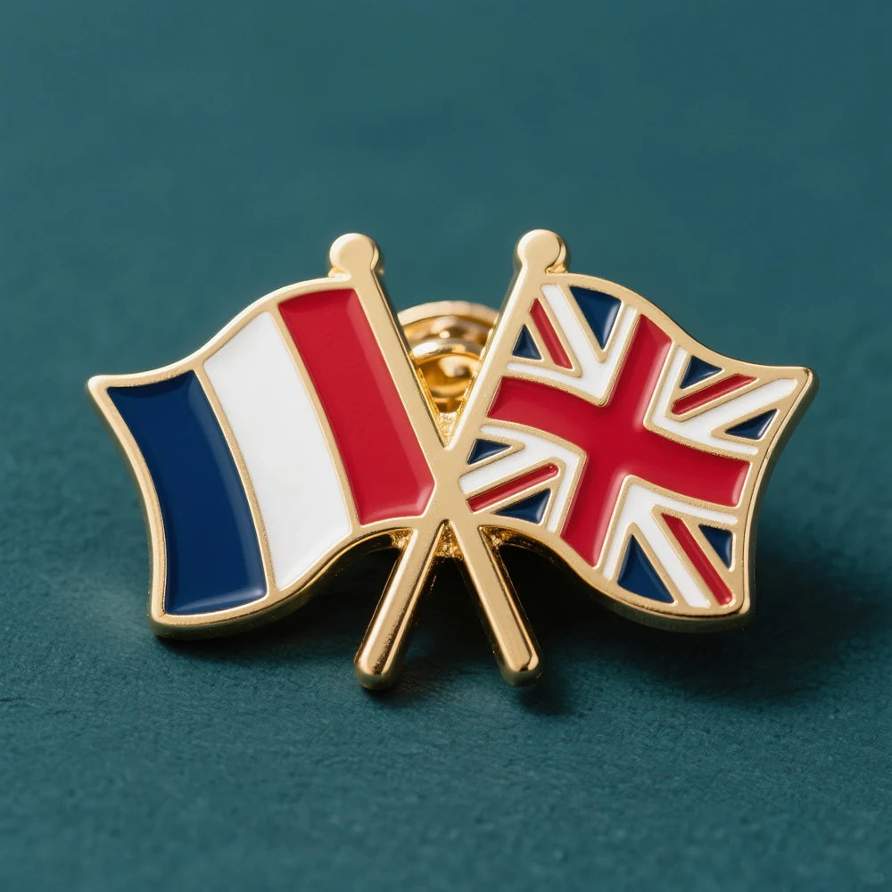 Country Flag Enamel Pin Customize Metal Die Cast National Country Flag Brooch Cheap National Day Country Friendship Lapel Pin