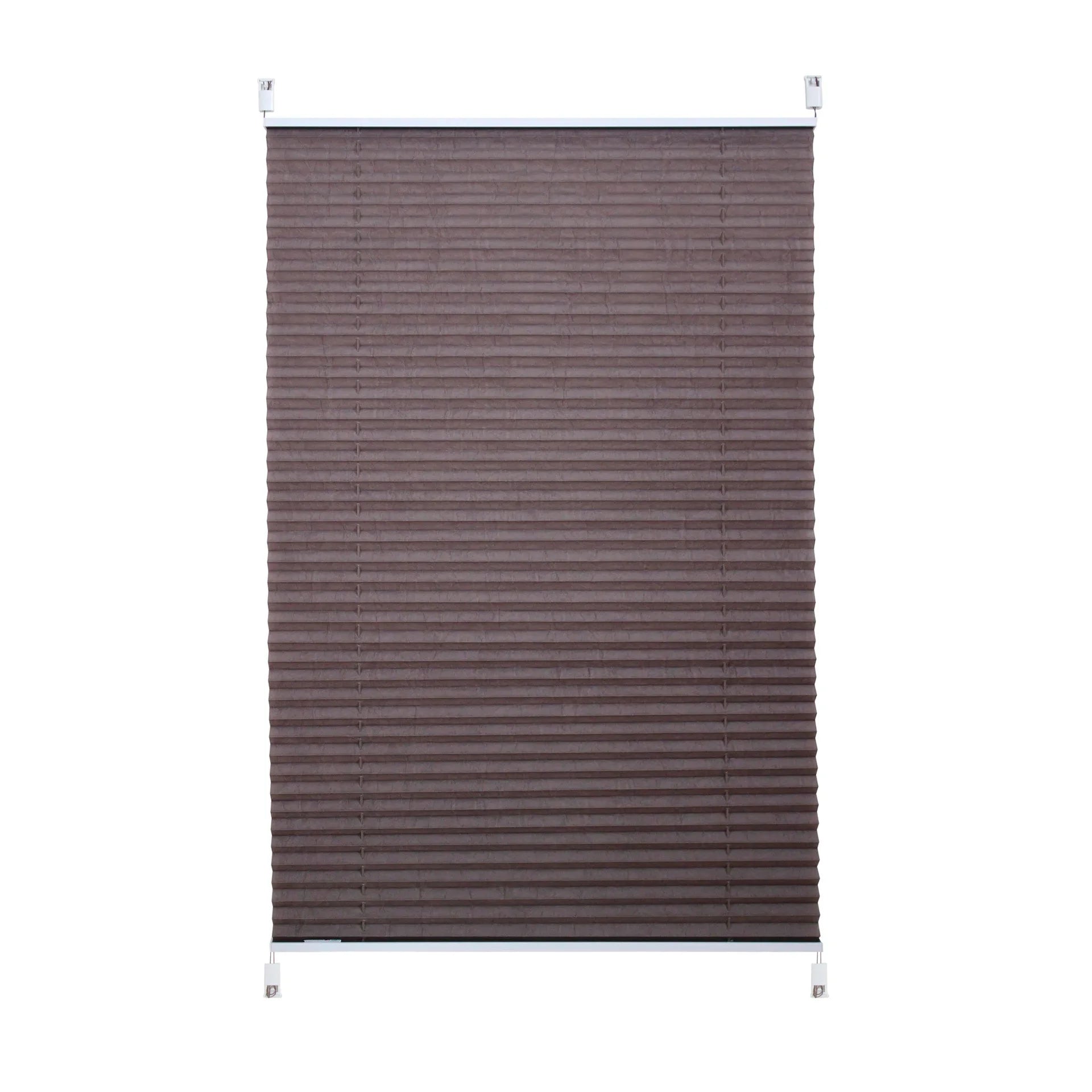 Tool-Free Cordless Pleated Shades with Suction Cups Light Filtering Top Down Bottom up Pleated Blinds for Window Size