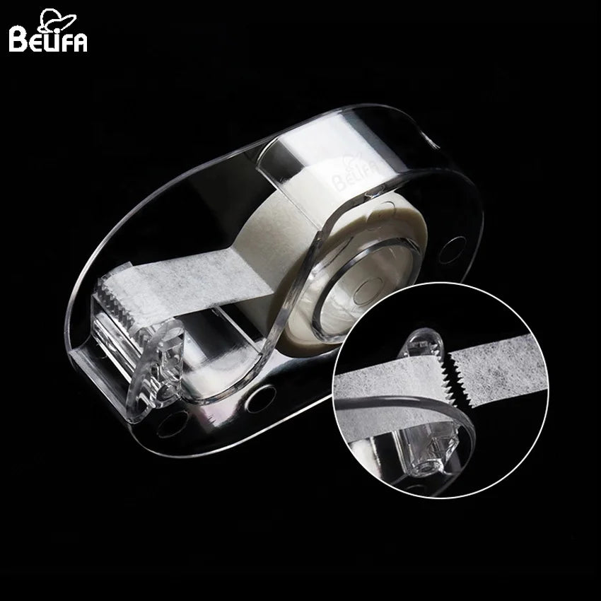 Wholesale clear Plastic Cutting Adhesive Tape Holder False for Eyelash Extension Tools Eyelash Tape Dispenser Cutter