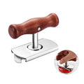 Wooden Handle Eco-Friendly Manual Jar Opener-Adjustable Stainless Steel Lid Remover for Effortless Jar Opening