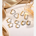 HOVANCI Minimalist Style Hypoallergenic 316 Stainless Steel PVD Earrings Color Blocking Hoop Earrings Jewelry for Men Women