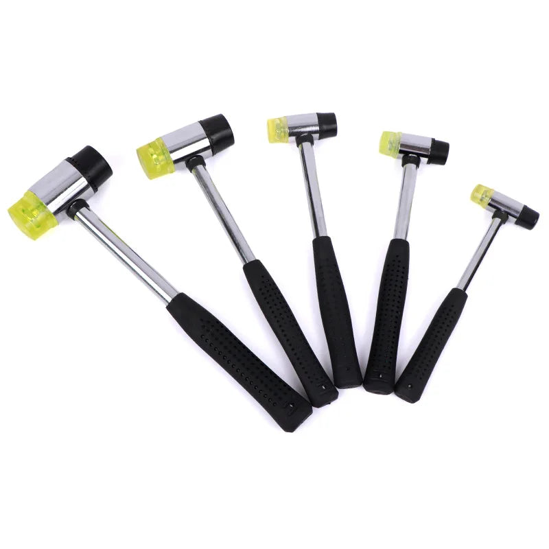 Wholesale Double Headed Round Headed Rubber Handle Installation Hammer Handmade Diy Knocking and Dyeing Tool Hammer
