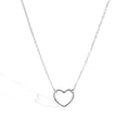 Classic Hollow Love Heart Pendant Necklaces Jewelry 925 Sterling Silver Choker Necklace for Valentines Day