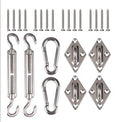 M5 M6 M8 Stainless Steel Turnbuckle Eye Plate Carabiners for Triangle Square Shade Sail