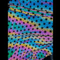 High Elastic 4 Way Stretch Breathable Iridescent rainbow Rhombic square Diamond Stylish Pattern Printing Retro Reflective Fabric