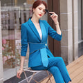 S-5XL Coat Office Suit Pink Pants Set 2 Piece Suit Sets Office Lady Business Work Wear Elegant Girl Formal Casual Coat Trousers