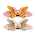 Colorful Butterfly Hair Barrette Clip Multi Layer Design Hair Pins Clips for Girls Pearl Rhinestone Barrette Clips