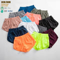 Kids Adults Drawstring Waist Running Shorts Women Athletic Zip Pocket Fitness Sports Liner 2 in 1 Yoga Shorts