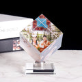 Rotating 3D Photos Crystal Cube UV Printing Image Crystal Photo Album Customized Birthday Wedding Souvenirs Gifts