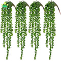 Silk Artificial Succulents Hanging Plants String of Pearls for Wall Home Garden Decoration 40cm Length Each Flower Type MegaBDM
