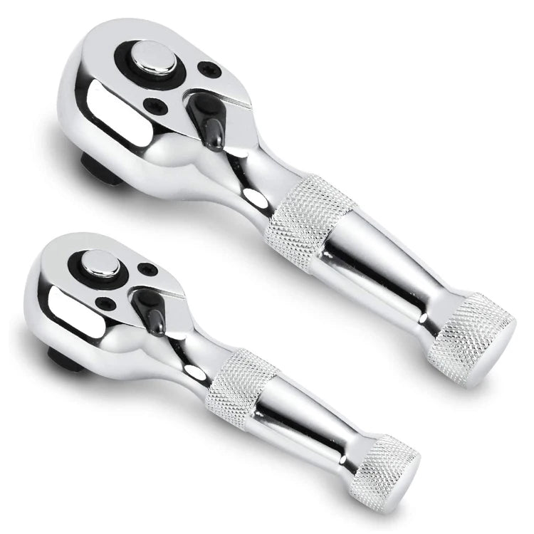 YUHANG 3-8 1/4-Inch Mini 72 Tooth Quick Release Stubby Ratchet-DIY OEM Carbon Steel