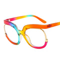 2022 Fashion Rainbow PC Frame Eyeglasses UV400 Optical Lenses Anti-Blue Light round Computer Glasses Monturas De Lentes Vision