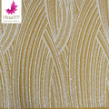 Top Quality Hot Sale Pure White Heavy Beaded Sequins Lace African Wedding Bridal Lace Dress Fabric for 5 Yards HY2130-3