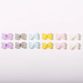 Sweet Love Bowknot Nail Art Accessories Flatback Resin Bow Tie Embellishments Matte Frost Clear Color 3D Bowknot Nail Arts