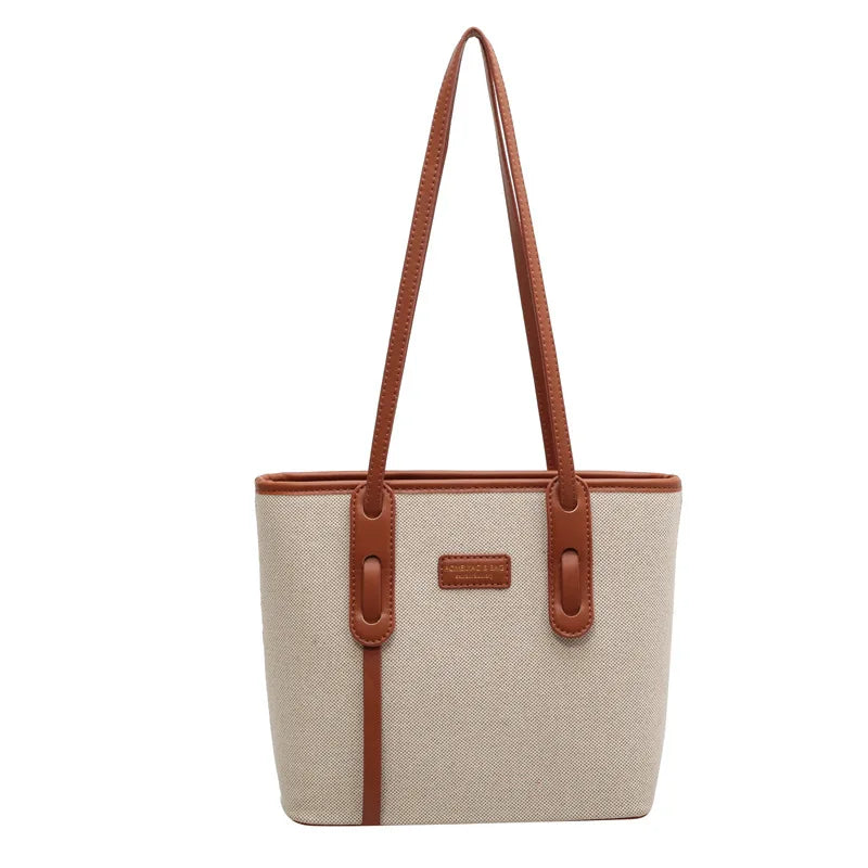 Large Capacity 2023 New Women Fashion Linen Tote Bag Summer Leisure Linen Tote Bags with Custom Printed logo