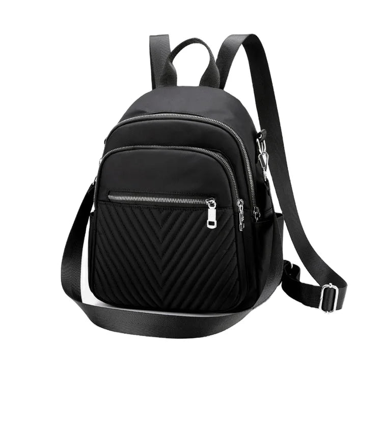 New Fashion Women's Lightweight Nylon Backpack Large Capacity Travel Bag with Waterproof Feature