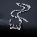 Hot DIY Fashion Stainless Steel Name Necklace Personality Letter Gold Necklace Pendant Nameplate Gift