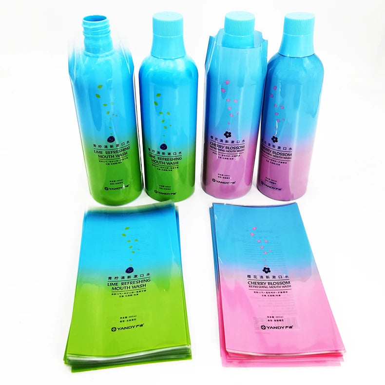Custom Printed PVC PET Waterproof Shrink Labels for Pet Food Snack Packaging Heat Shrink Sleeve Labels
