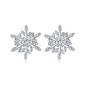Factory 925 Sterling Silver Romantic Snowflakes Earrings for Women Korean Style Fine Jewelry BSE424