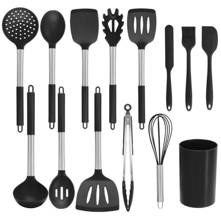 Kitchen Gift Cookware Tools and Utensils Sets Spatula Tool Silicone Cooking Utensil Set