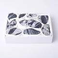 HZ Natural Crystal Black Rutilated Tourmaline Box Raw Rough Specimen Chakra Fengshui Healing Folk Crafts Stone Set for Home Decor