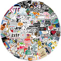108pcs Waterproof Cartoon Mathematics Decals Water Bottle Stickers Bicycle Snowboard Decorate Gift Math Stickers