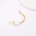 High End Gold Plated Figaro Chain Bead Bracelet Stainless Steel Bracelet Wholesale Jewelry