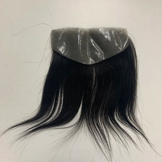 LONGFOR Dyeable Men Hairline Toupee Real Human Hair Forehead Hair Replacement