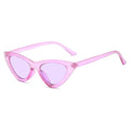 2024 New Cat Eye Sunglasses Fashion Small Frame PC Glasses with White Yellow Purple Red Blue Frames Sun Shades