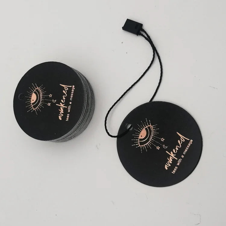 Round Shape Packaging Bags Eco Friendly Hang Tags and Tekken Tag Men Tshirt Rippa Tags