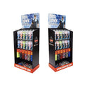 Hot Sale Foldable Eco-friendly Recycled Cardboard Customized Pegboard Retail Hanging Socks Display Stand Floor Rack Hooks